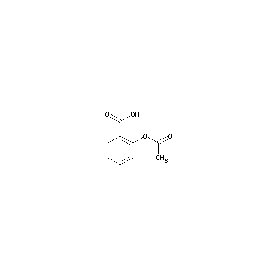 Acetylsalicylic acid, molecular structure