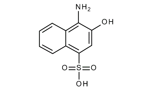 1-Amino-2-hydroxy-4-naphthalenesulfonic acid, molecular structure