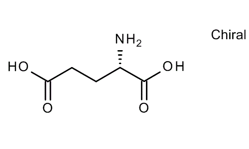 L-Glutamic acid, molecular structure