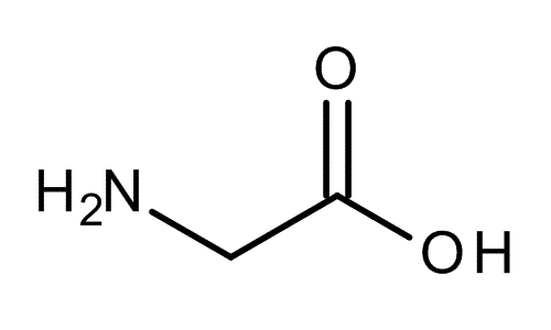 Glycine cryst., molecular structure