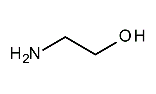 Ethanolamine, molecular structure