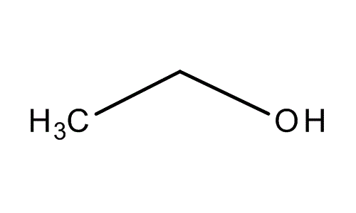 Ethanol 96%, molecular structure