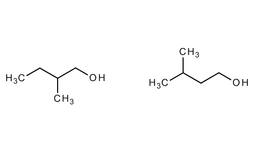 Isoamyl alcohol, molecular structure