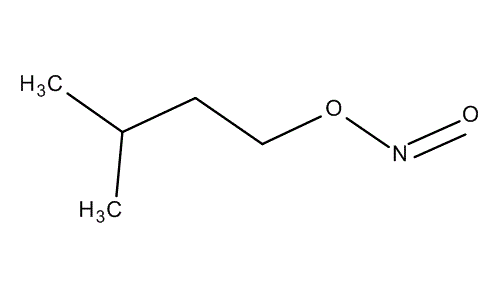 Isopentyl nitrite, molecular structure