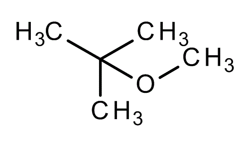 tert-Butyl methyl ether, molecular structure