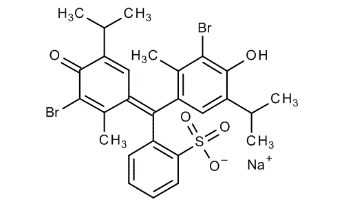 Bromothymol blue sodium salt, molecular structure