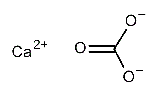 Calcium carbonate, molecular structure