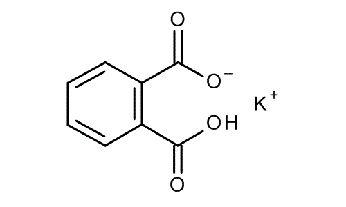 Potassium hydrogen phthalate, molecular structure