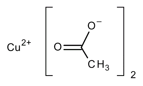 Copper(II) acetate monohydrate, molecular structure