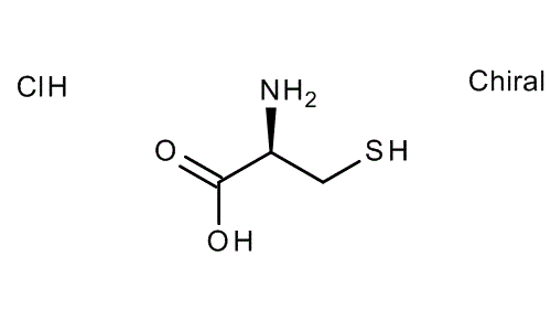 L-Cysteine hydrochloride monohydrate, molecular structure