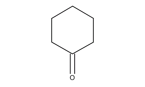 Cyclohexanone, molecular structure