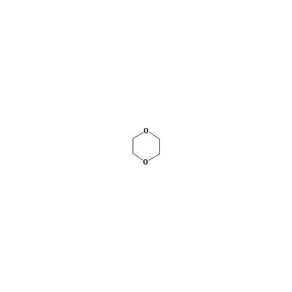 1,4-Dioxane, molecular structure