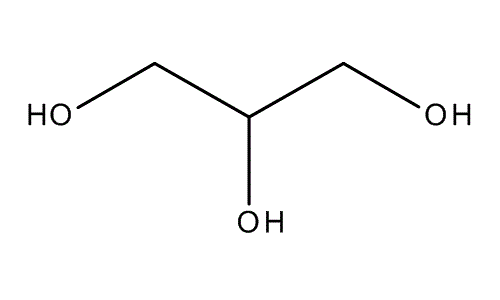 Glycerol 85%, molecular structure