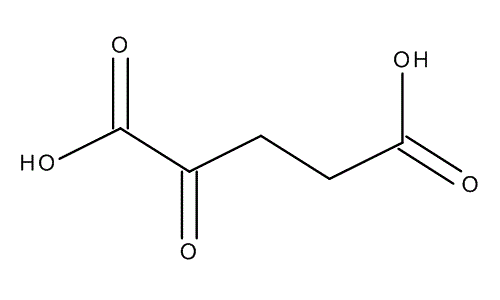2-Oxoglutaric acid, molecular structure