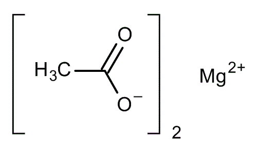 Magnesium acetate tetrahydrate, molecular structure