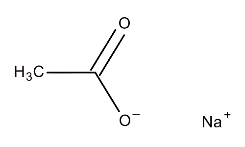 Acétate de sodium anhydre, molecular structure