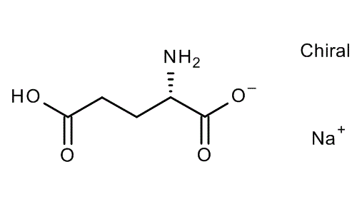 Sodium L-glutamate monohydrate, molecular structure