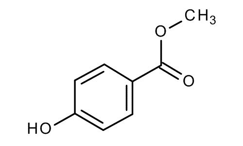 Methyl 4-hydroxybenzoate, molecular structure