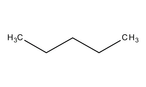 n-Pentane about 95%, molecular structure