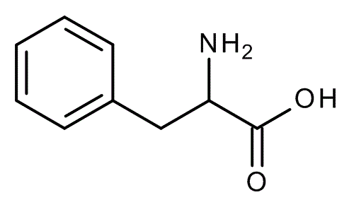 DL-Phenylalanine, molecular structure