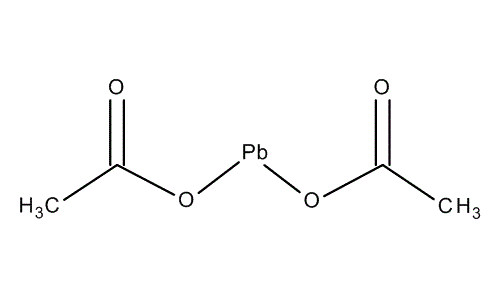 Lead(II) acetate trihydrate, molecular structure