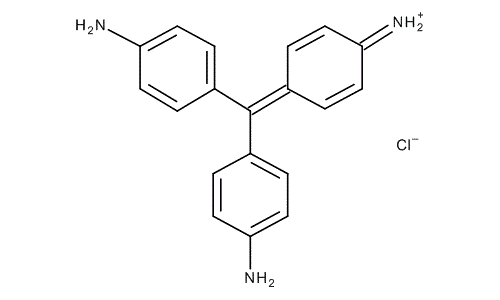 Pararosaniline (chloride) (C.I. 42500), molecular structure