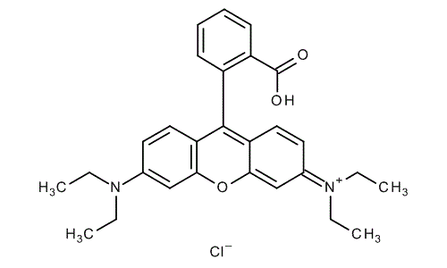 Rhodamine B (C.I. 45170), molecular structure