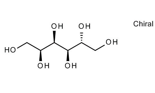 D(-)-Sorbitol, molecular structure