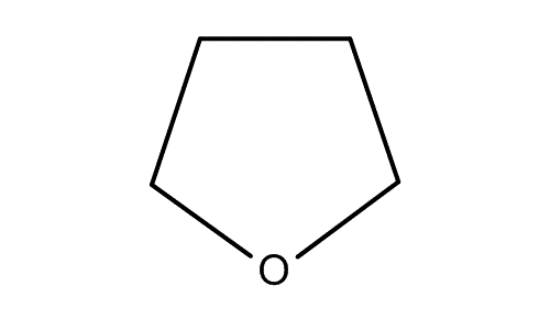 Tetrahydrofuran, molecular structure