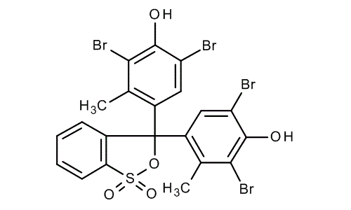 Bromocresol green, molecular structure