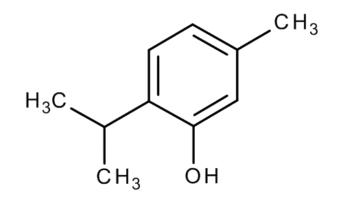 Thymol, molecular structure