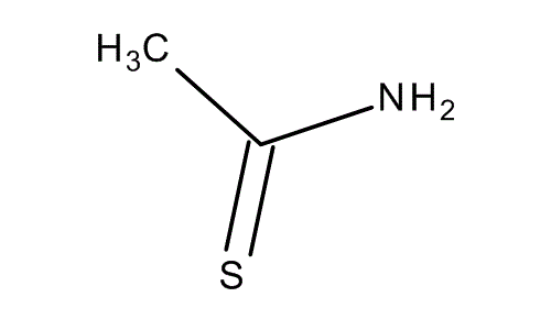 Thioacetamide, molecular structure