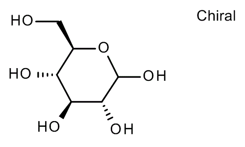 D(+)-Glucose, molecular structure