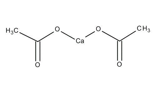 Calcium acetate hydrate, molecular structure