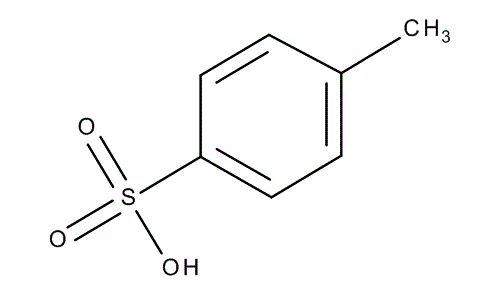 Toluene-4-sulfonic acid monohydrate, molecular structure