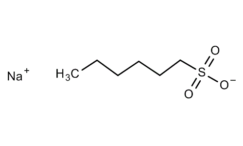 Hexane-1-sulfonic acid sodium salt, molecular structure