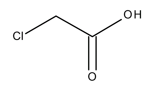 Chloroacetic acid, molecular structure
