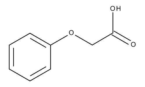 Phenoxyacetic acid, molecular structure