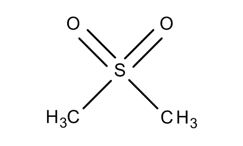 Dimethyl sulfone, molecular structure