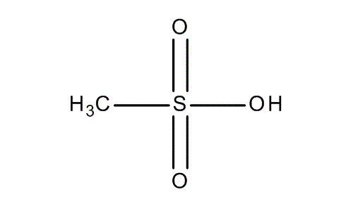 Methanesulfonic acid, molecular structure
