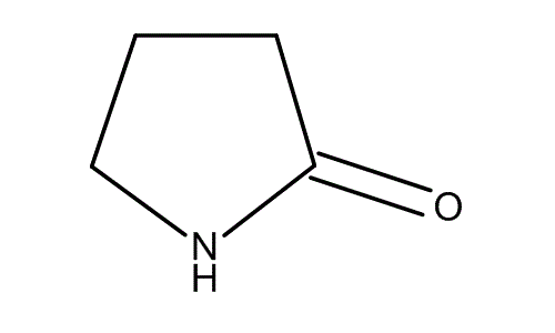 2-Pyrrolidone, molecular structure