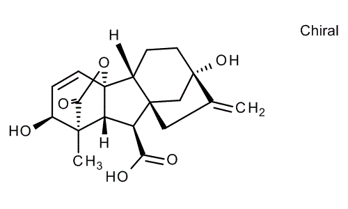 Gibberellic acid, molecular structure