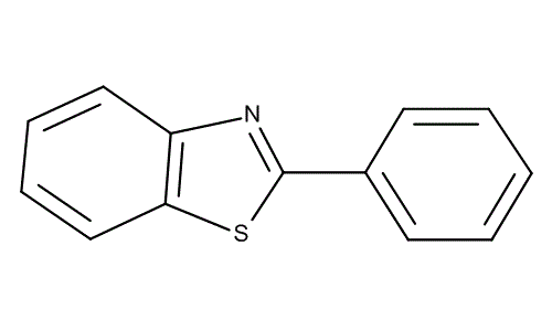 2-Phenylbenzothiazole, molecular structure