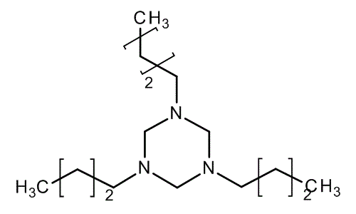 1,3,5-Tributylhexahydro-1,3,5-triazine, molecular structure