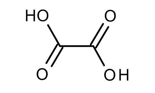Oxalic acid dihydrate, molecular structure