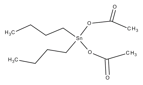 Dibutyltin diacetate, molecular structure