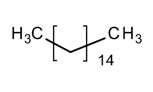 n-Hexadecane, molecular structure