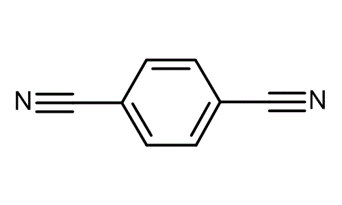 Terephthalodinitrile, molecular structure