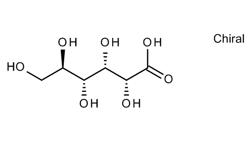Gluconic acid, molecular structure
