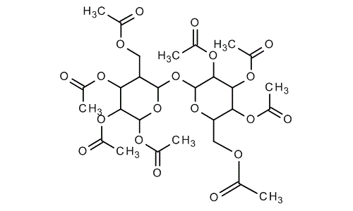 D-(+)-Saccharose octaacetate, molecular structure